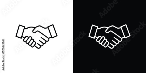 Partnership icon in line design. editable stroke icon.