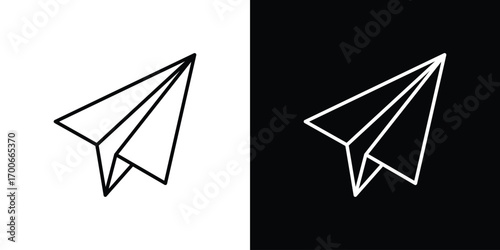 Paper plane icon in line design. editable stroke icon.
