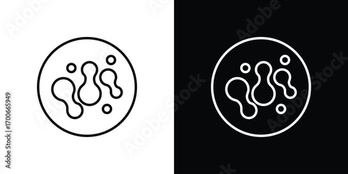 Microorganism icon in line design. editable stroke icon.