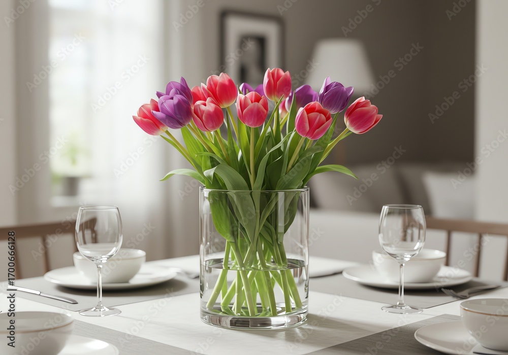 Fototapeta premium Spring Tulips Centerpiece