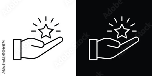 Loyalty program icon in line design. editable stroke icon.