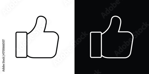 Like icon in line design. editable stroke icon.