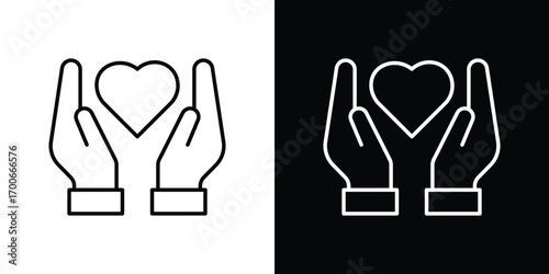 Life insurance icon in line design. editable stroke icon.