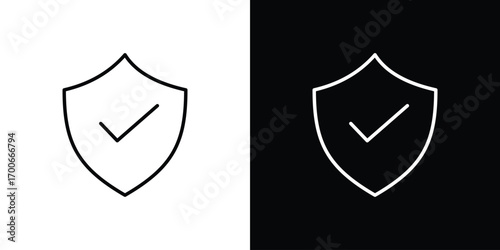 Insured icon in line design. editable stroke icon.