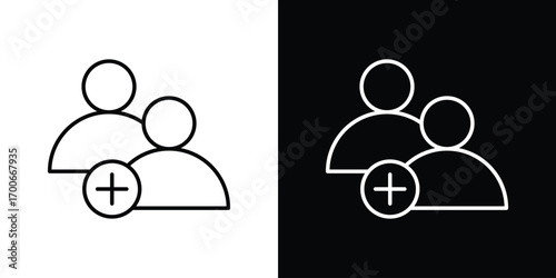 Follower icon in line design. editable stroke icon.