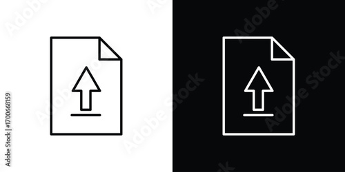 File upload icon in line design. editable stroke icon.
