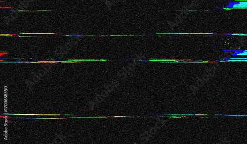 Retro VHS background. Glitch art scan line background. TV scan line monitor for old technology concept. Glitch camera effect.