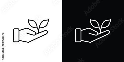 Eco-friendly icon in line design. editable stroke icon.