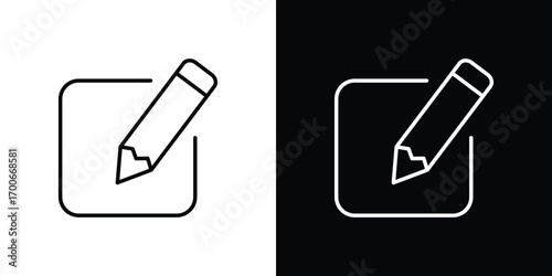 Edit icon in line design. editable stroke icon.