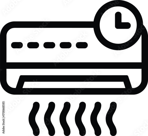 Depiction of Smart Air Conditioner's Scheduling and Timer Functions, Showing Convenient Temperature Automation for an Intelligent and Energy Efficient Home