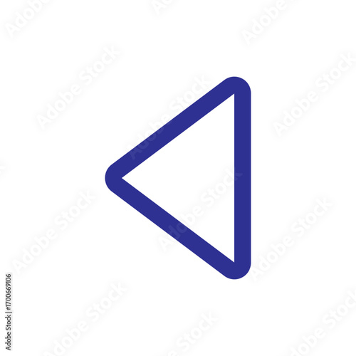 media play button blue color vector icon