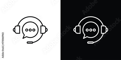 Customer service icon in line design. editable stroke icon.
