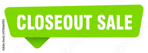 closeout sale green sign isolated on transpatent background. closeout sale sticker