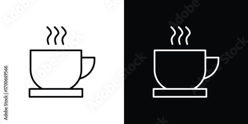Coffee icon in line design. editable stroke icon.