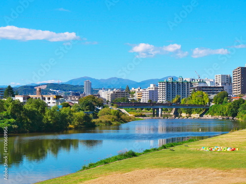 Bild auf Leinwand 仙台の町並み（広瀬川）【宮城県仙台市】