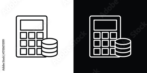 Budget icon in line design. editable stroke icon.