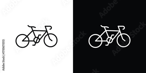 Bicycle icon in line design. editable stroke icon.