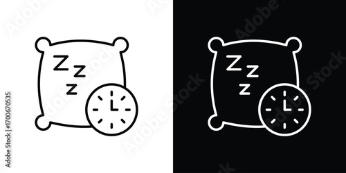 Bedtime icon in line design. editable stroke icon.