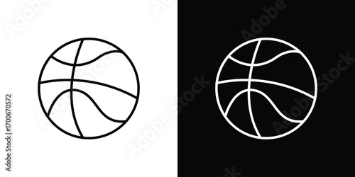 Basketball icon in line design. editable stroke icon.