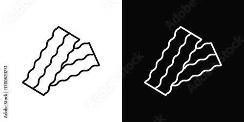 Bacon icon in line design. editable stroke icon.