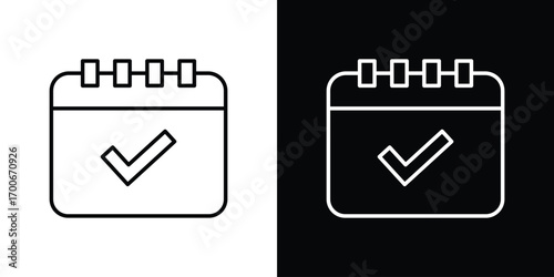 Appointment icon in line design. editable stroke icon.