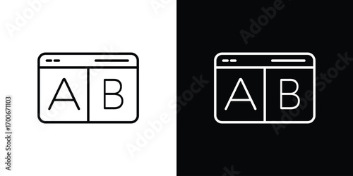 A B test icon in line design. editable stroke icon.
