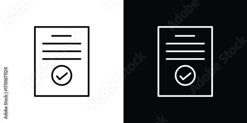 Audit icon in line design. editable stroke icon.