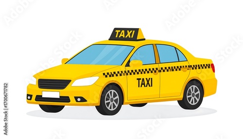 Yellow taxi cab illustration