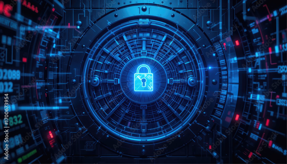 © Sheikh - Secure digital vault background.