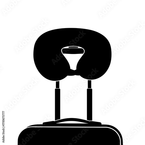 Massage chair headrest and armrest silhouette