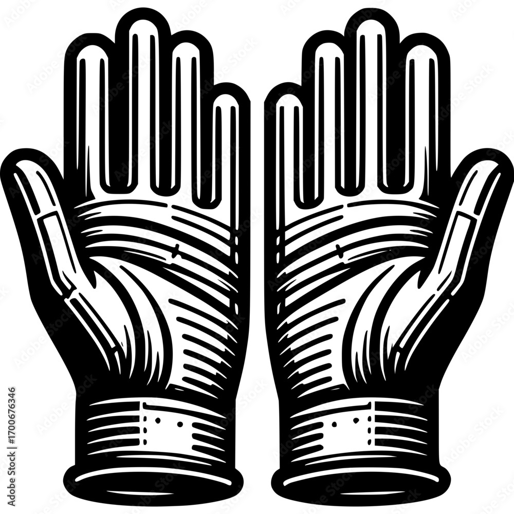 Obraz premium Vintage Engraved Hands Illustration A Symbol of Labor, Craftsmanship, and Human Connection