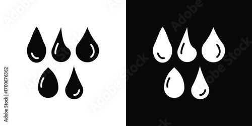 Water drop shape icon Concept. vector design and illustration.