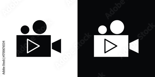 Video camera icon Concept. vector design and illustration.