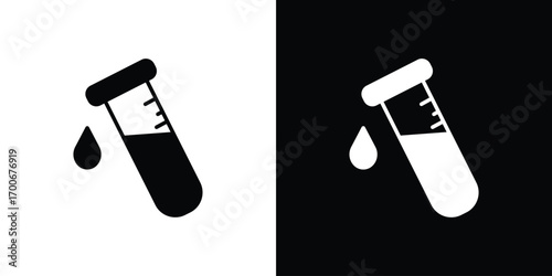 Test tube icon Concept. vector design and illustration.