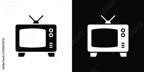 Television icon Concept. vector design and illustration.