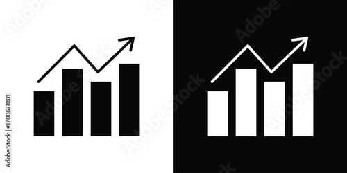 Sales growth icon Concept. vector design and illustration.