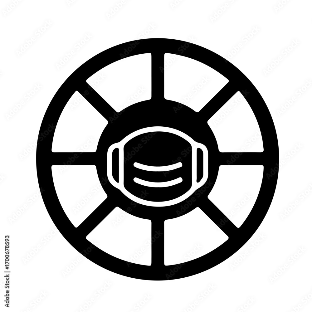 Obraz premium Icon of mask required sign board