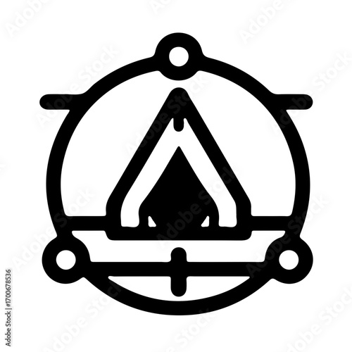Flat icon of isolation zone terminal