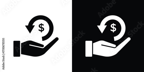 Refund icon Concept. vector design and illustration.