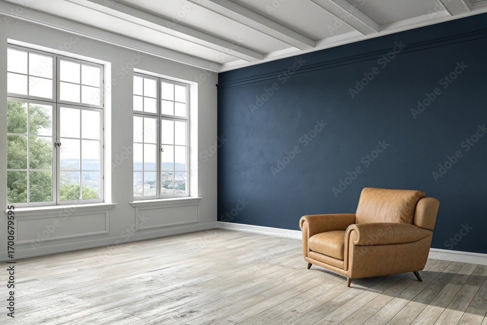 Fototapeta premium modern living room with white sofa