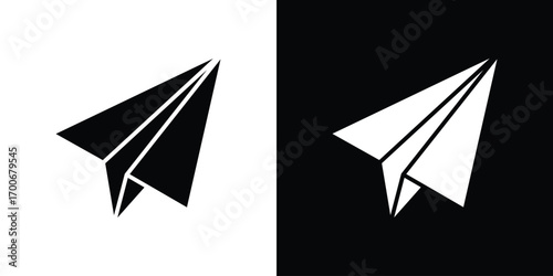 Paper plane icon Concept. vector design and illustration.