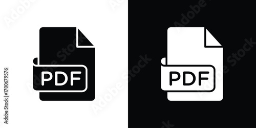 PDF file icon Concept. vector design and illustration.
