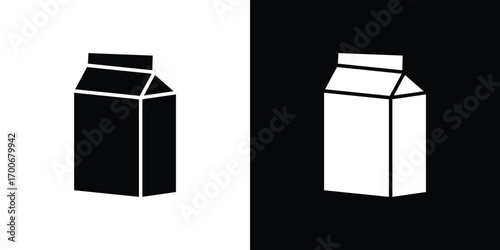 Milk carton icon Concept. vector design and illustration.