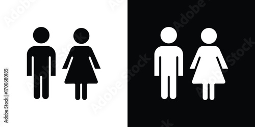 Man and woman icon Concept. vector design and illustration.