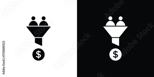 Lead conversion icon Concept. vector design and illustration.