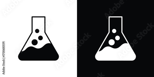 Lab flask icon Concept. vector design and illustration.