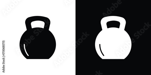 Kettlebell icon Concept. vector design and illustration.