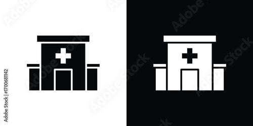 Hospital icon Concept. vector design and illustration.