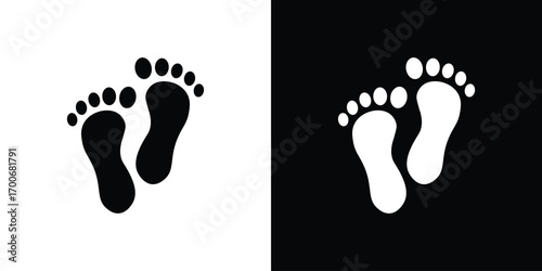 Footprint icon Concept. vector design and illustration.