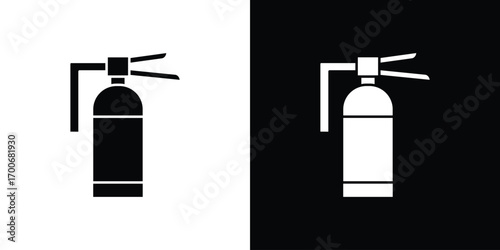 Fire extinguisher icon Concept. vector design and illustration.